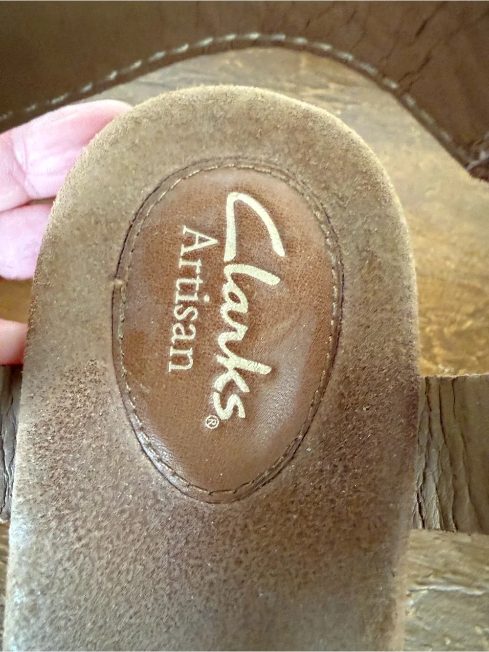 Clark’s Artisan Women's Tan Cork Wedge Sandals - Strappy Comfort size 8